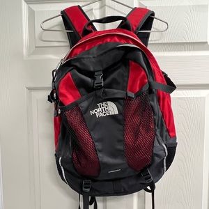 The North Face Recon Red and Black Backpack - VGUC